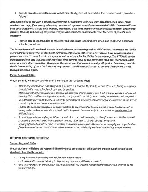 School-Parent Compact Page 2 of 2
